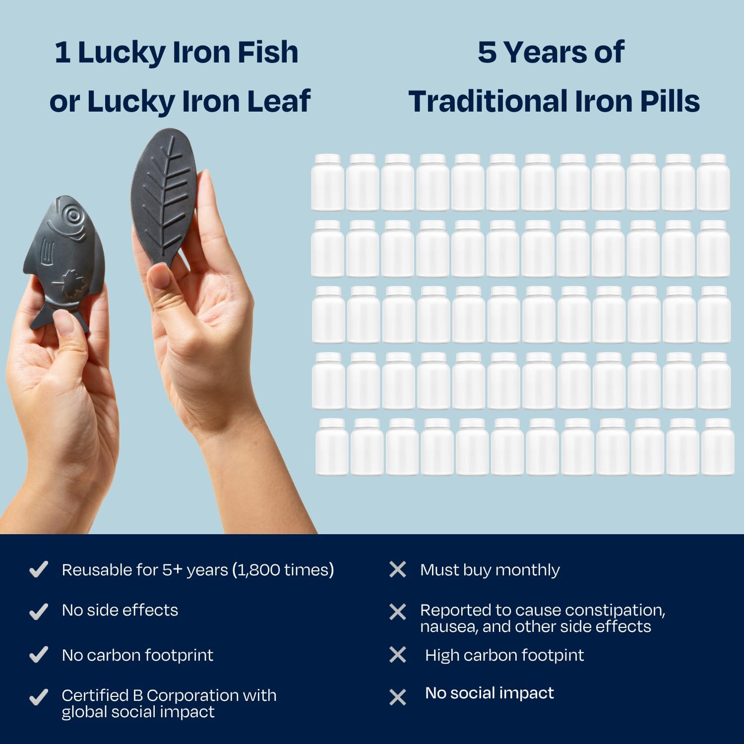 Iron Cooking Fish Supplement Tool Natural Iron Fortifier for Food