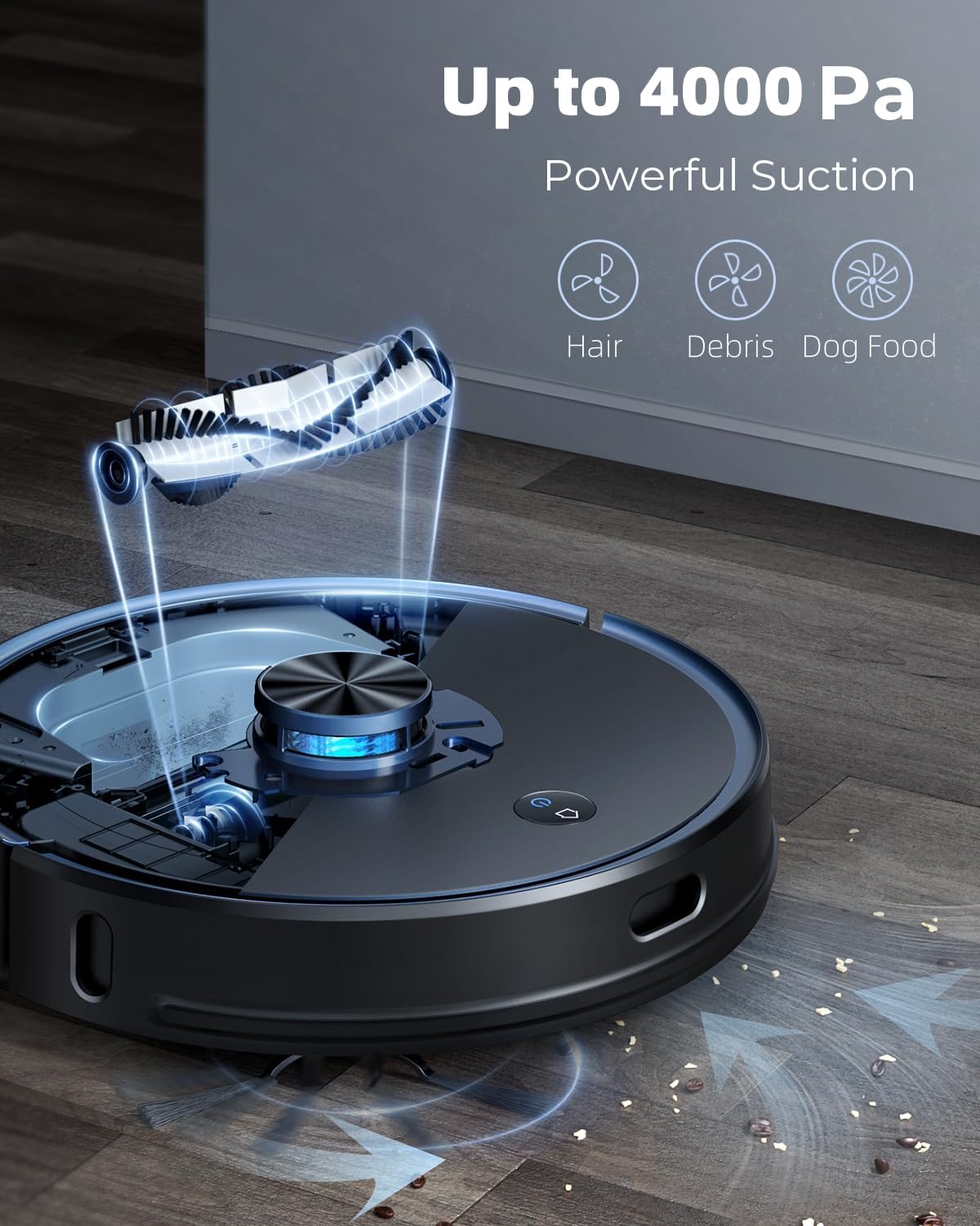 Robot Vacuum Mop Combo Self Empty 4000Pa LiDAR Smart Mapping App