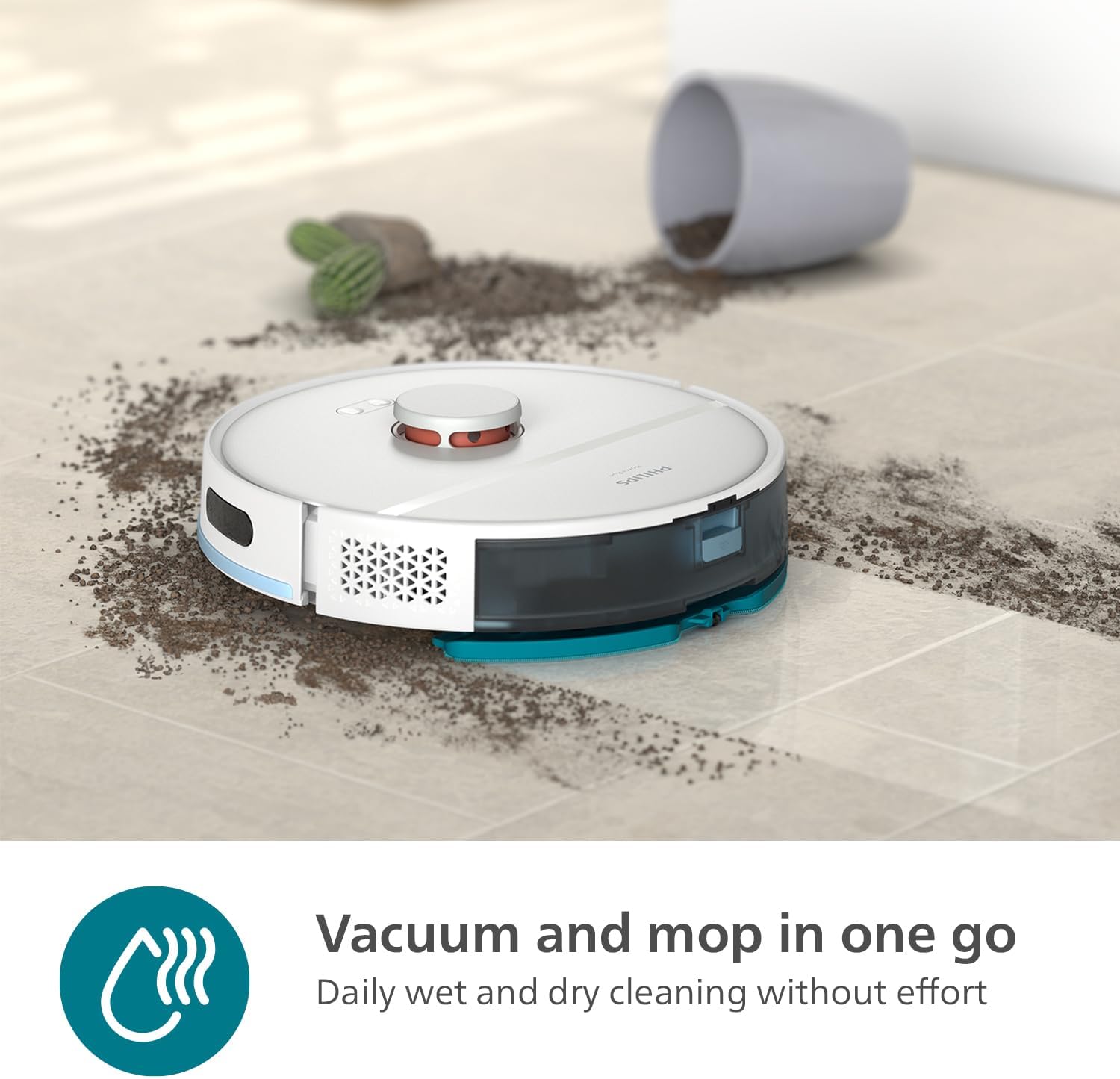 Robot Vacuum Mop 2700Pa LiDAR Mapping WiFi App Carpet Boost
