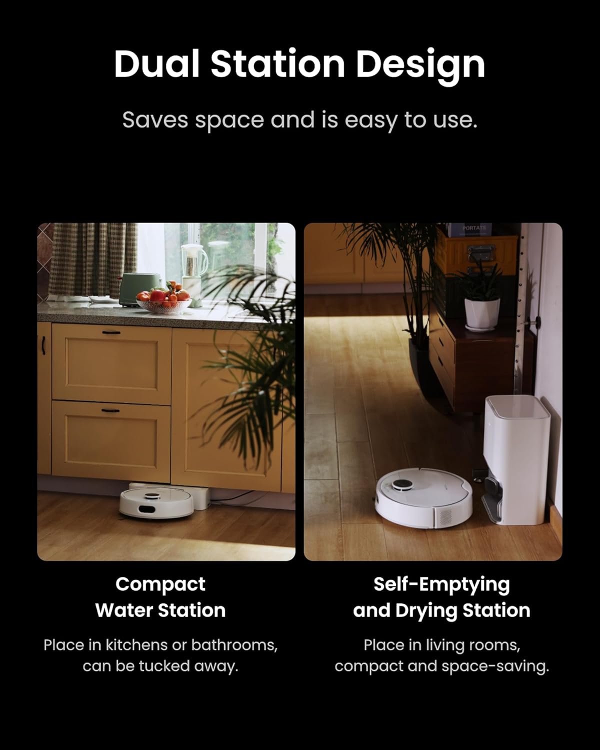 Robot Vacuum Mop Self Draining Refilling 6500Pa Auto Empty WiFi