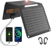 20W Foldable Solar Panel Charger USB C USB A IP67