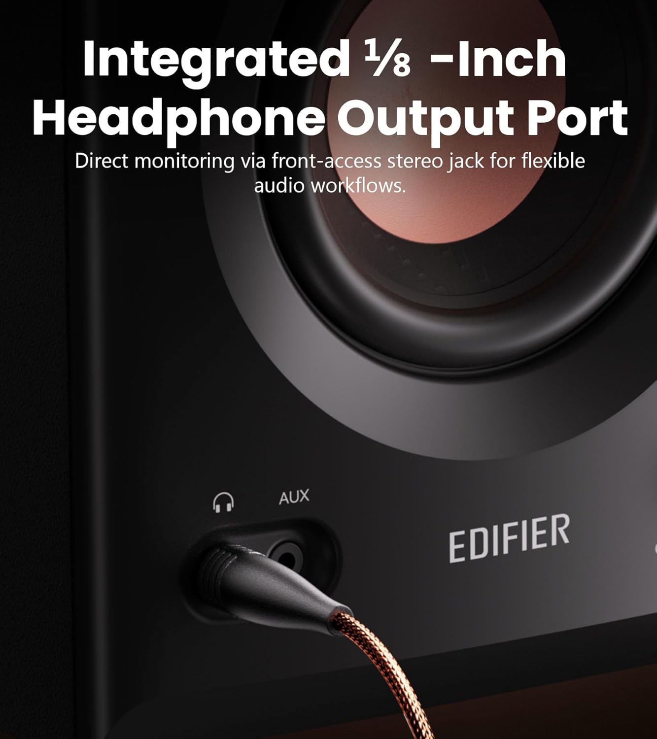 110W Hi-Res Studio Monitor Speakers 3-Way Bluetooth Bookshelf Pair