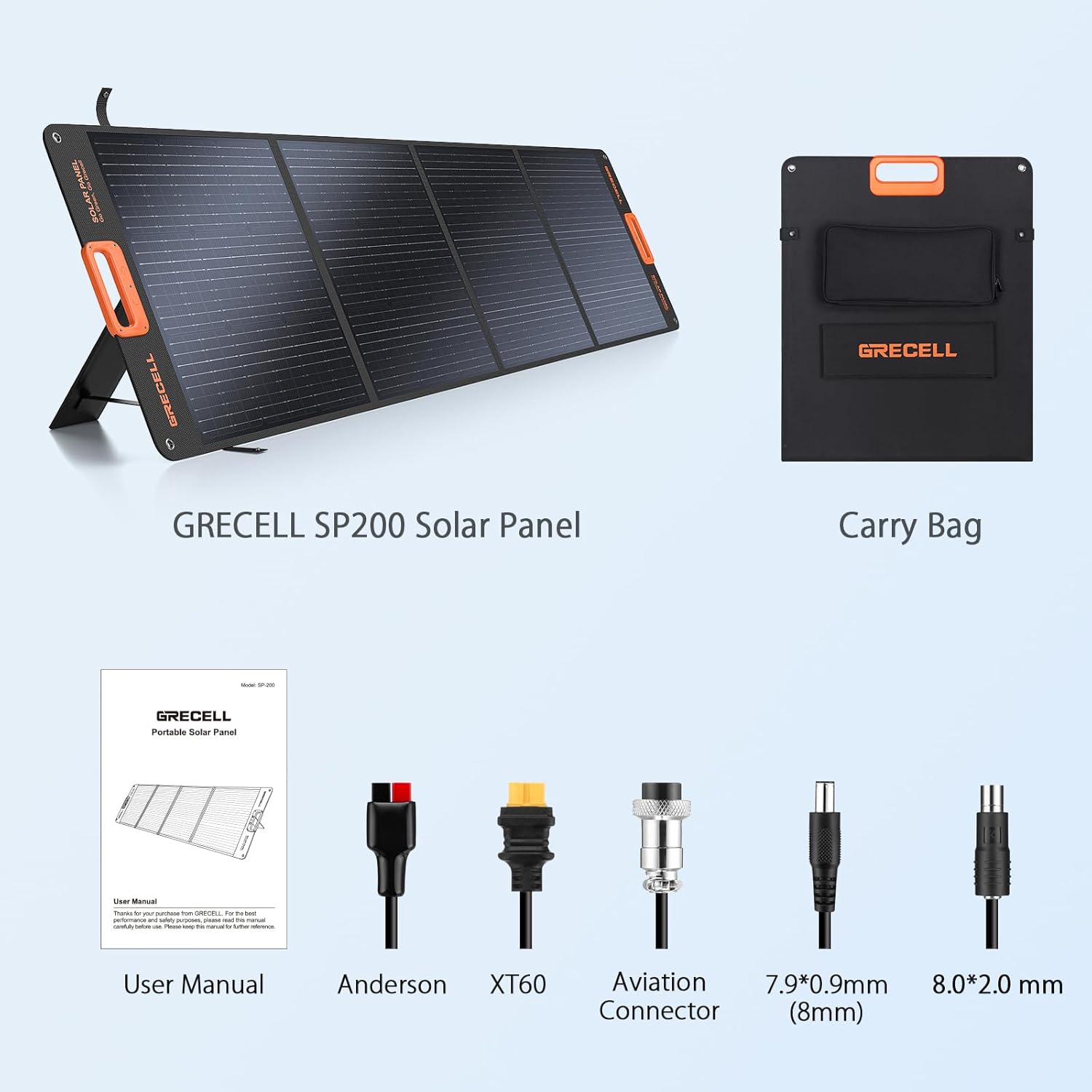 200W Portable Foldable Solar Panel Power Station RV