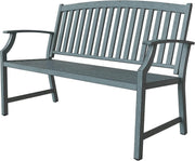 Metal Garden Bench 128cm Outdoor Patio Park Seat Rust Resistant
