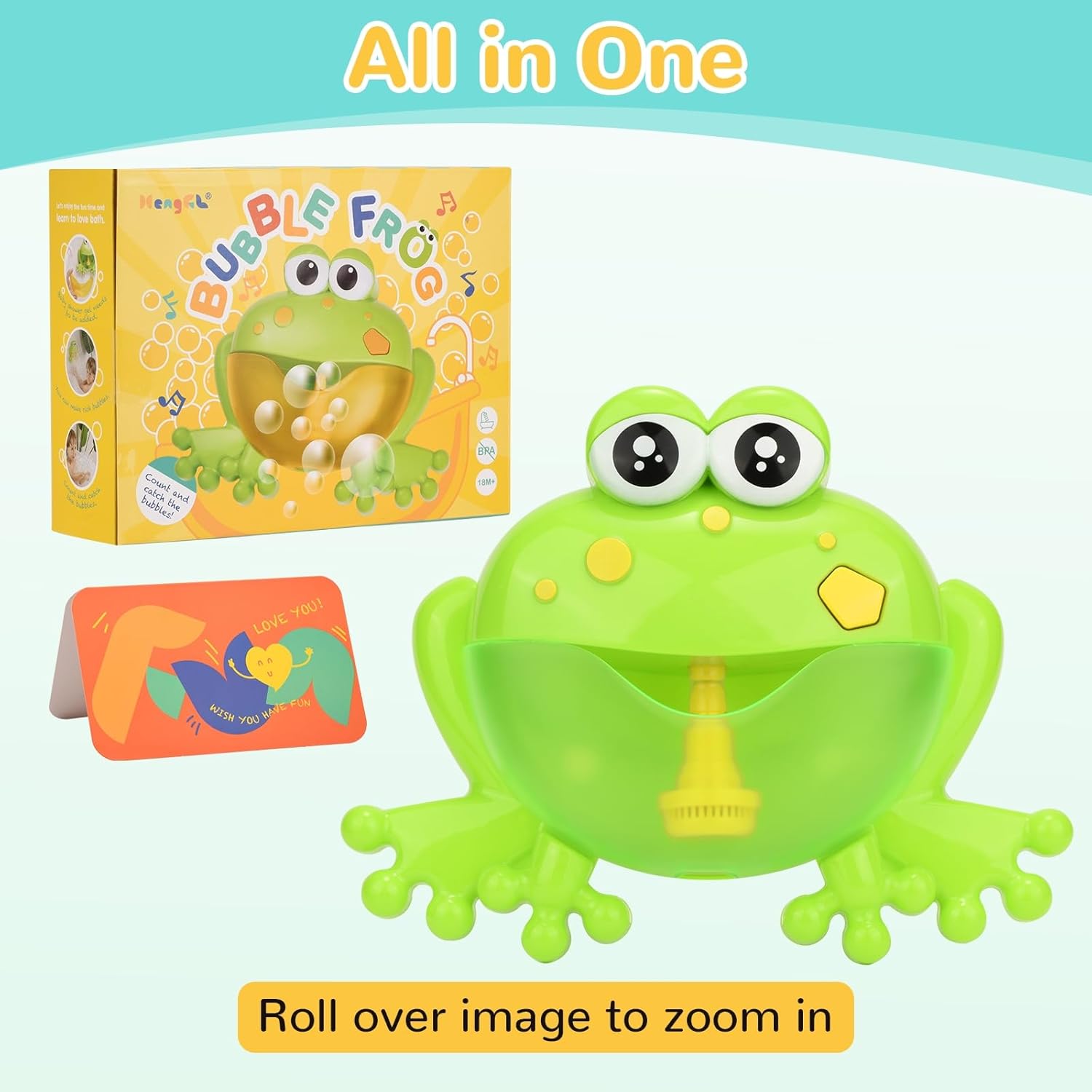 Frog Bath Bubble Toy LED Music Automatic Bubble Maker