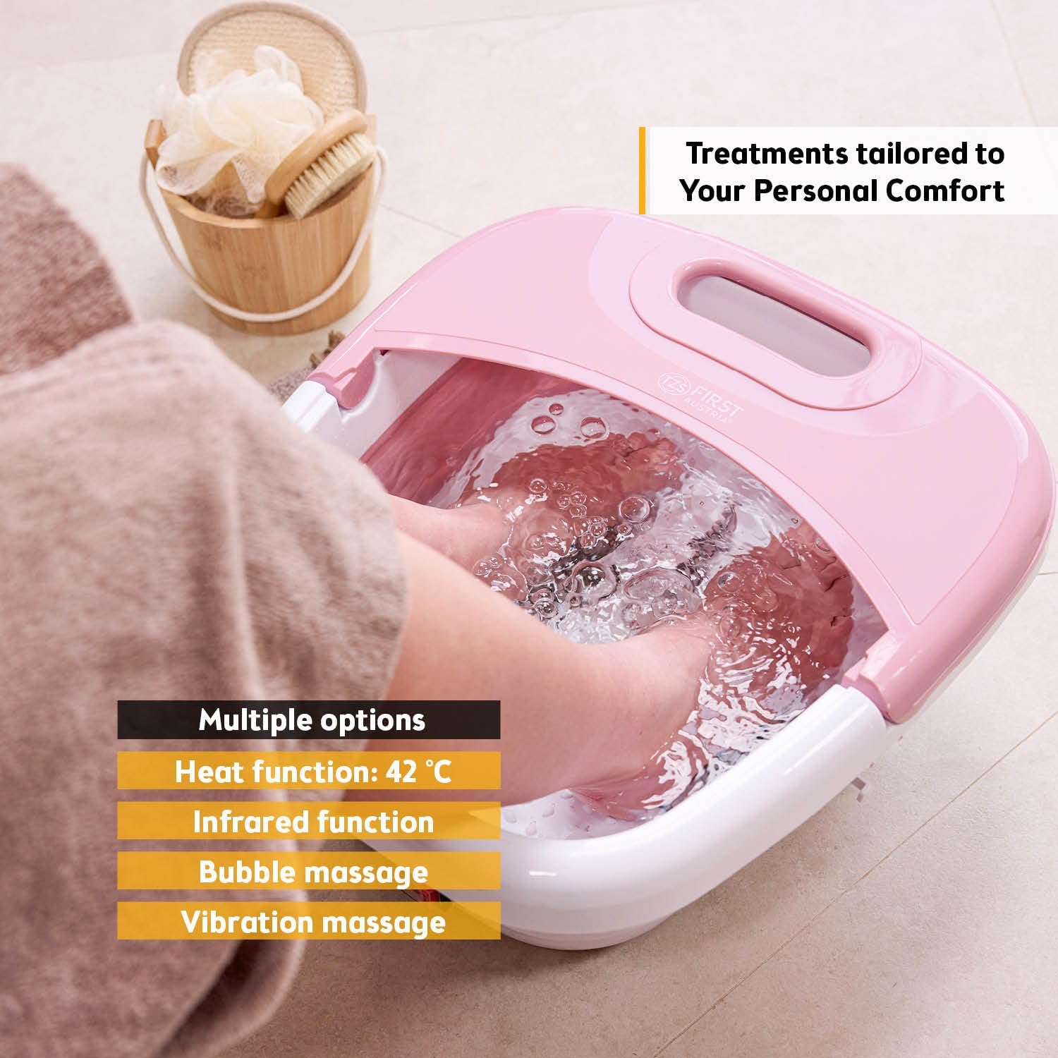 Foldable Foot Spa Massager Heated Bubble Infrared Pedicure