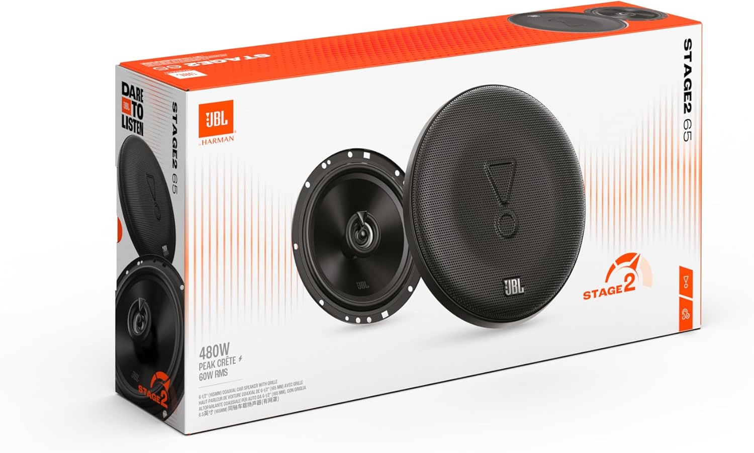 6.5 Inch Car Speakers 240W 2 Way Coaxial Stereo OEM Upgrade Pair