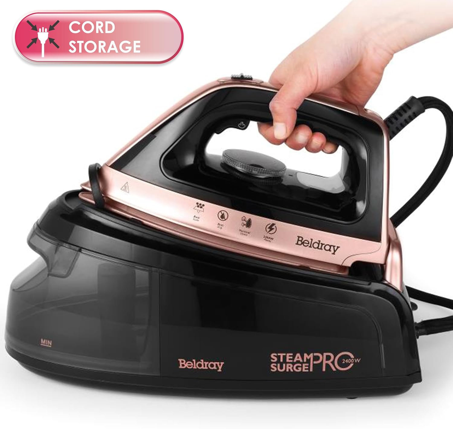Steam Generator Iron 2400W Powerful Steam Burst 1.2L Tank Vertical Steam
