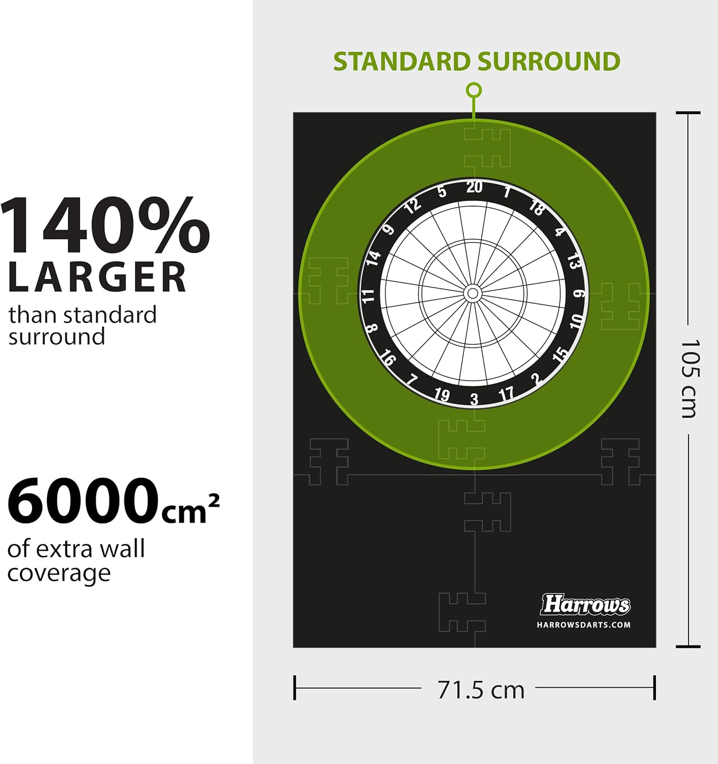XL Dart Board Surround Ring Large Wall Protector Foam Panels