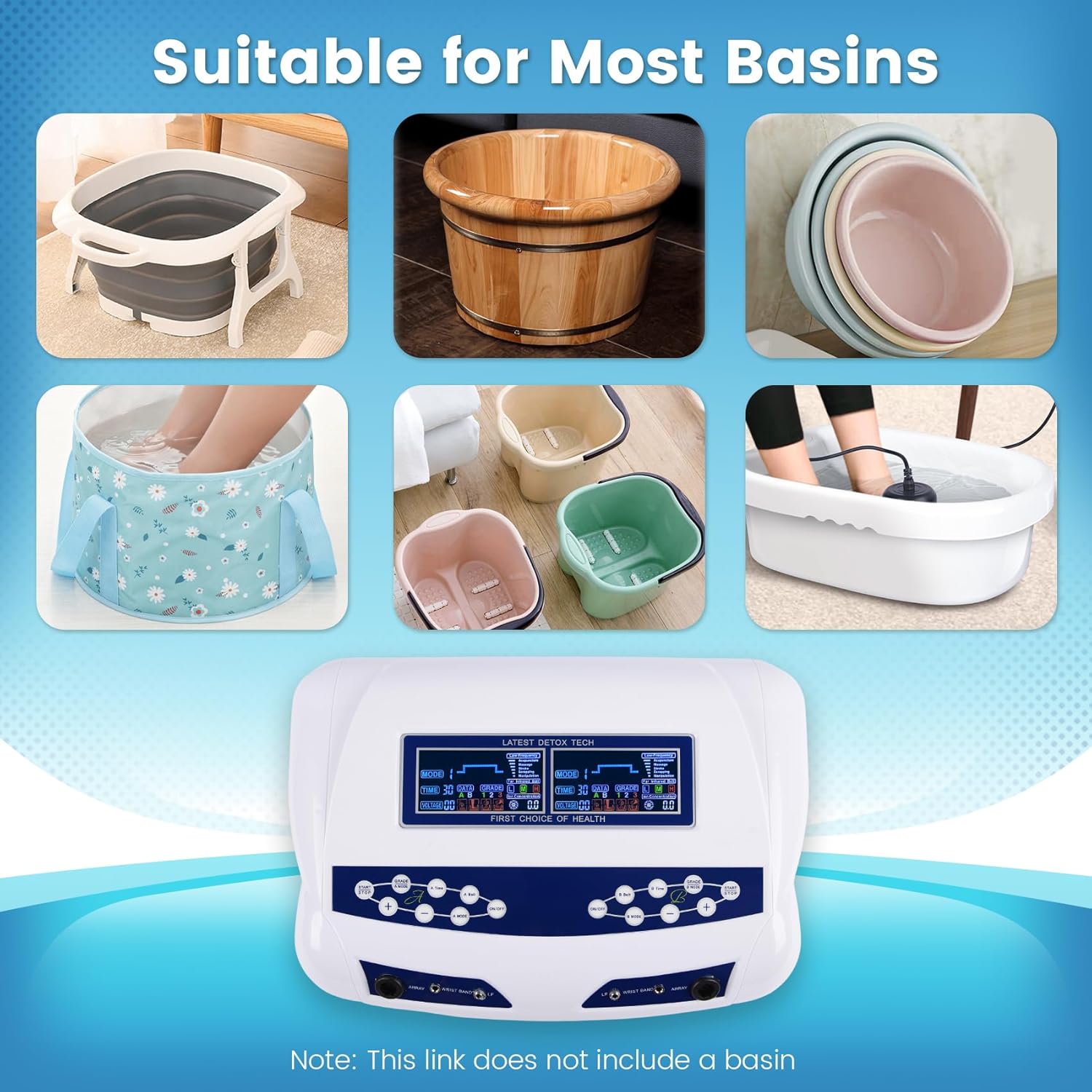 Ionic Foot Detox Spa Machine Dual User 8 Modes Heat Belt System