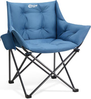 Padded Tub Camping Chair Wide Seat 150KG Blue