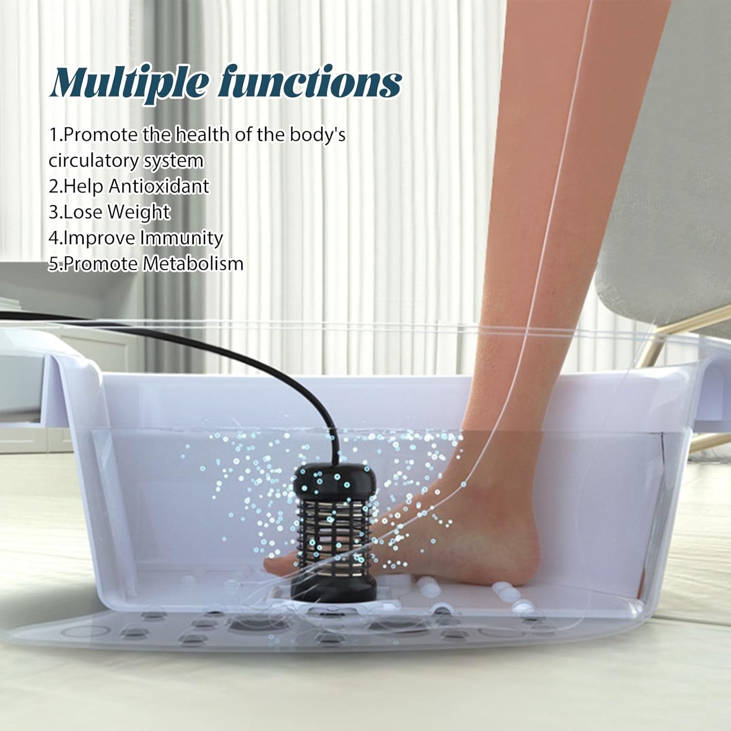 Ionic Foot Spa Detox Bath Machine Portable Basin Foot Soak