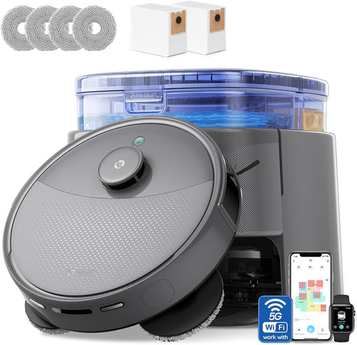 Robot Vacuum Mop Self Empty 20000Pa Auto Wash LiDAR Smart Clean