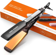 Wide Plate Titanium Hair Straightener Ionic Flat Iron 11 Temp Fast Heat