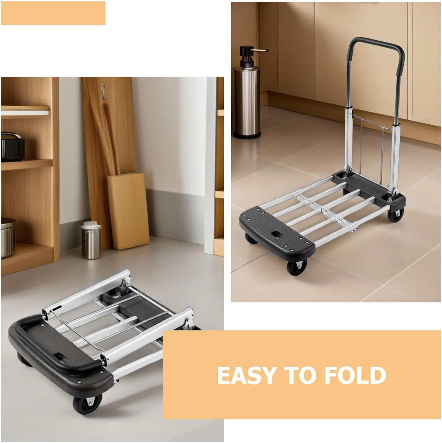 Folding Luggage Trolley Cart Portable Shopping Sack Truck