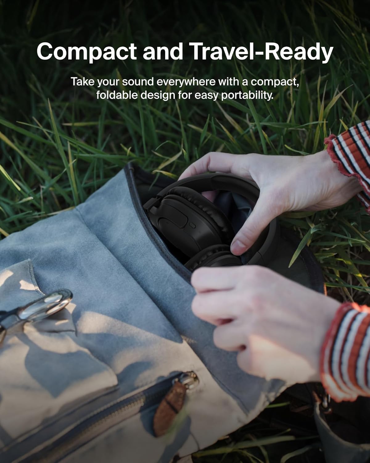 Wireless Over Ear Bluetooth Headphones 60 Hour Battery With Mic