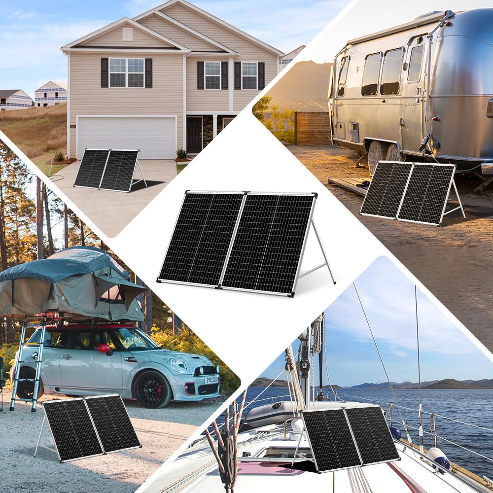 100W Foldable Solar Panel Kit 12V Portable Charger RV Boat