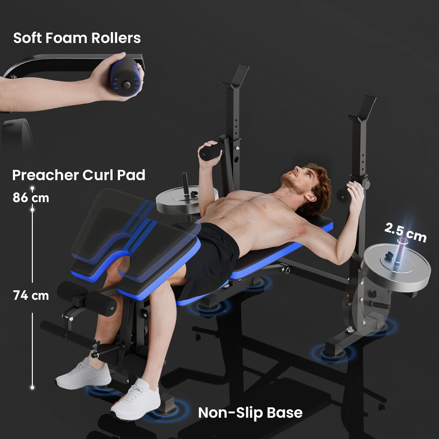 Adjustable Weight Bench Home Gym Rack Leg Extension Butterfly Curl