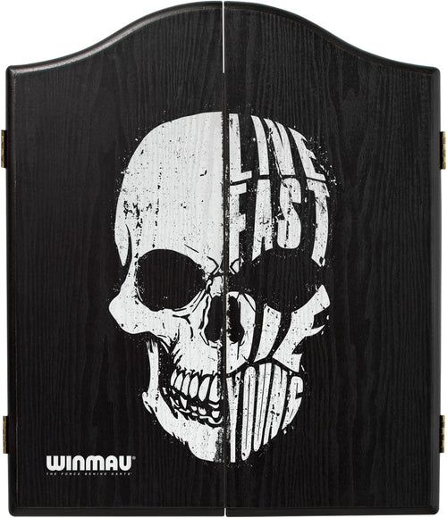 Dart Board Cabinet Skull Design Wood Scoreboard Doors Home