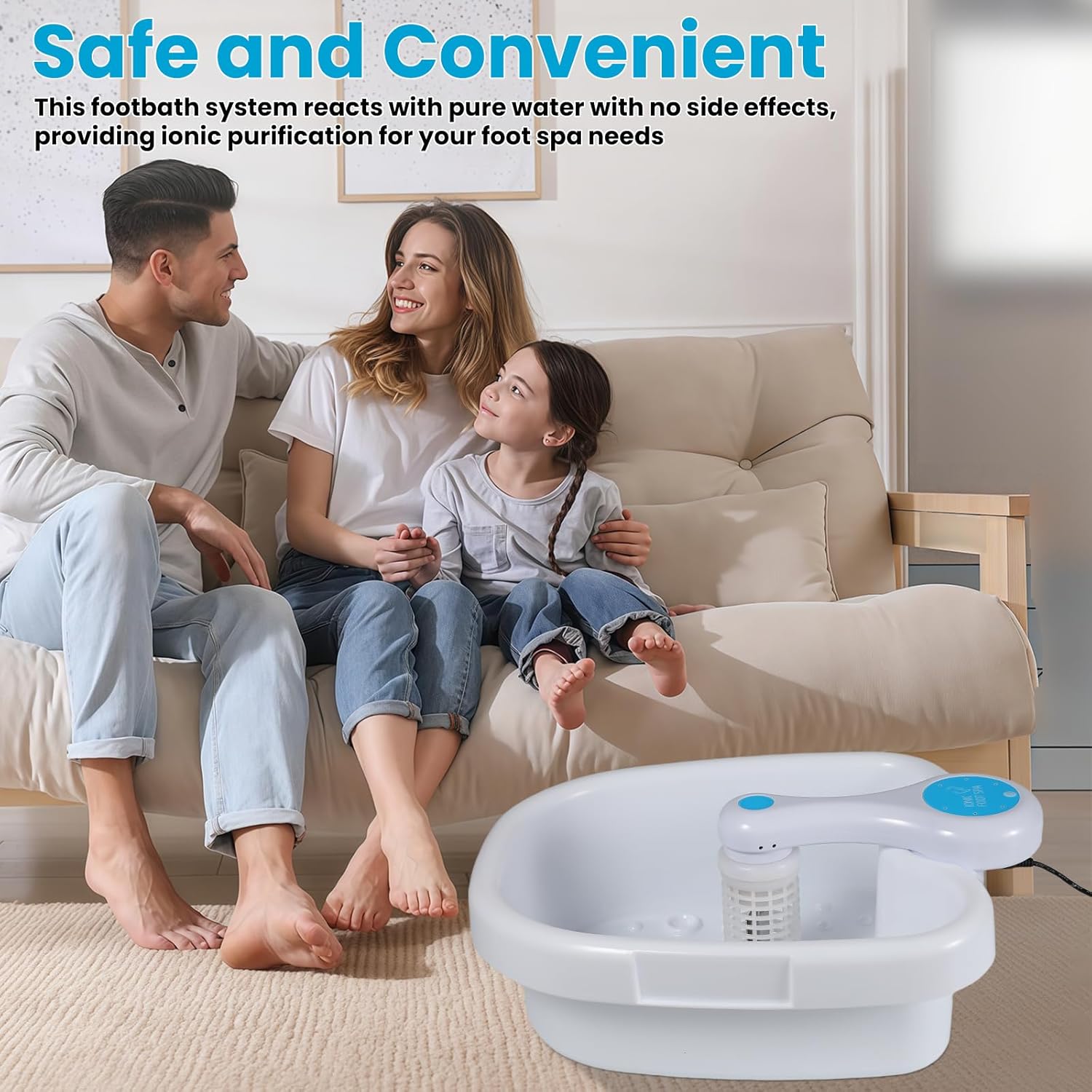 Heated Ionic Foot Spa Detox Machine with Basin Portable Massager