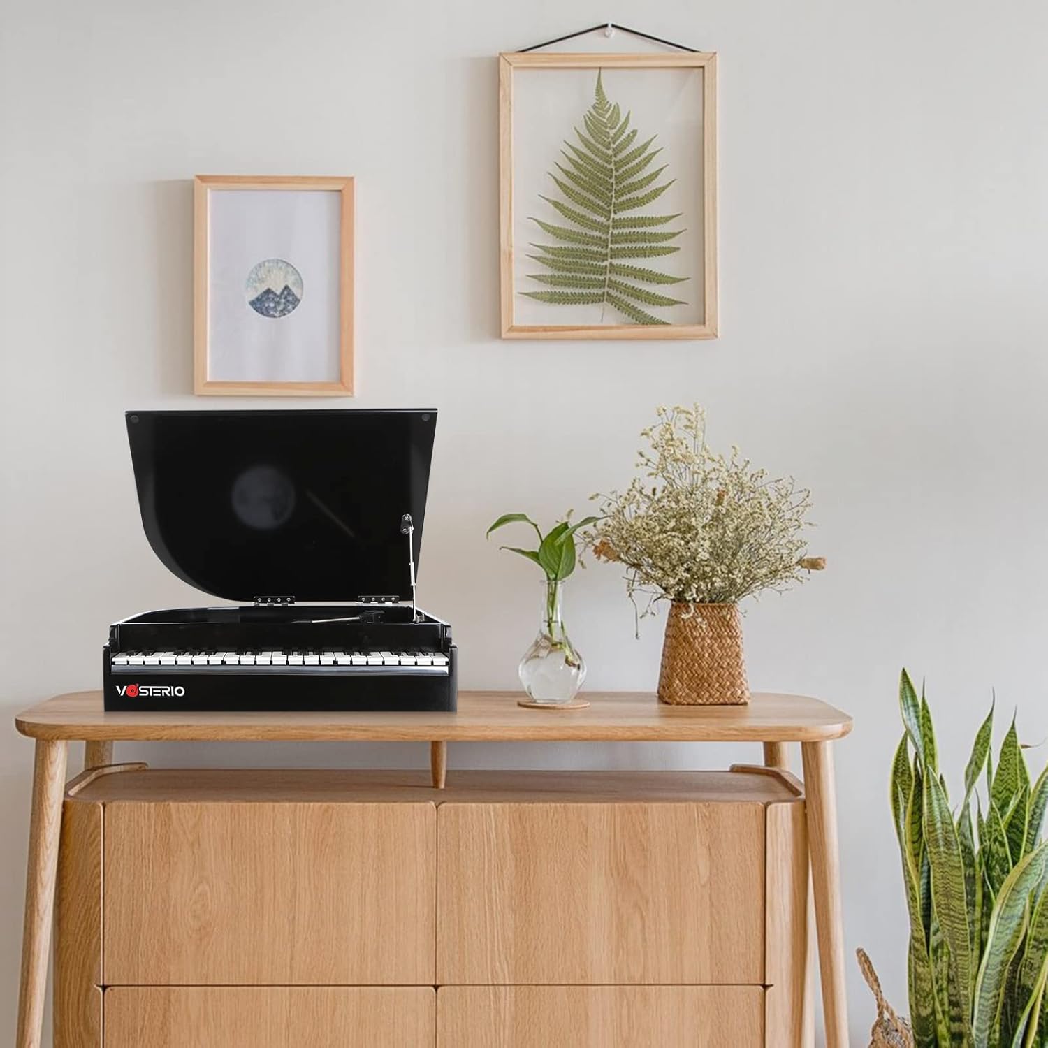 Bluetooth Record Player 3 Speed USB Recording Built In Speakers