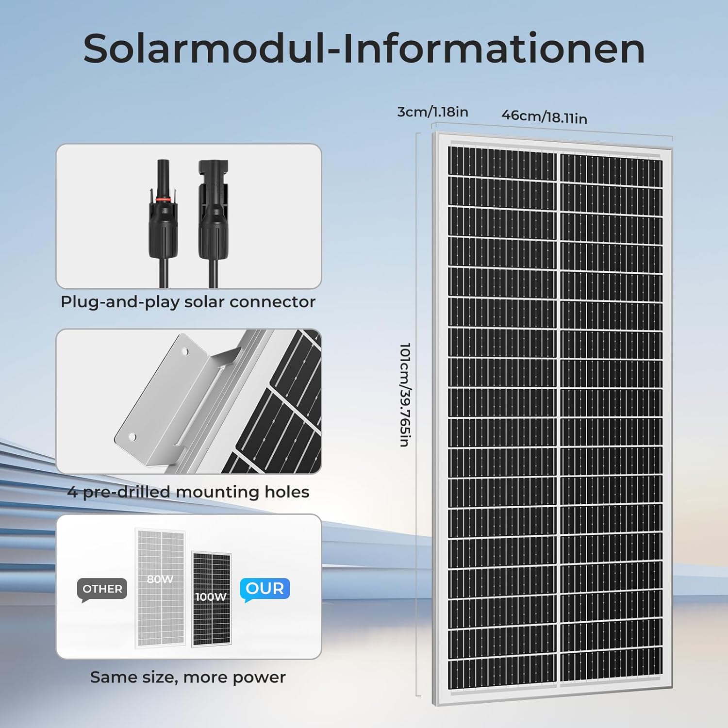 200W N Type Monocrystalline Solar Panel Kit IP68 MC4