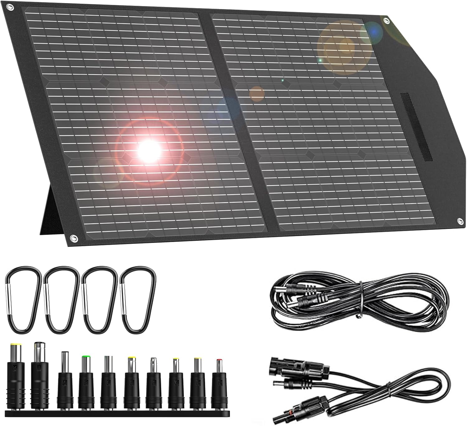 100W Portable Foldable Solar Panel Charger USB-C QC3.0 Camping RV Power