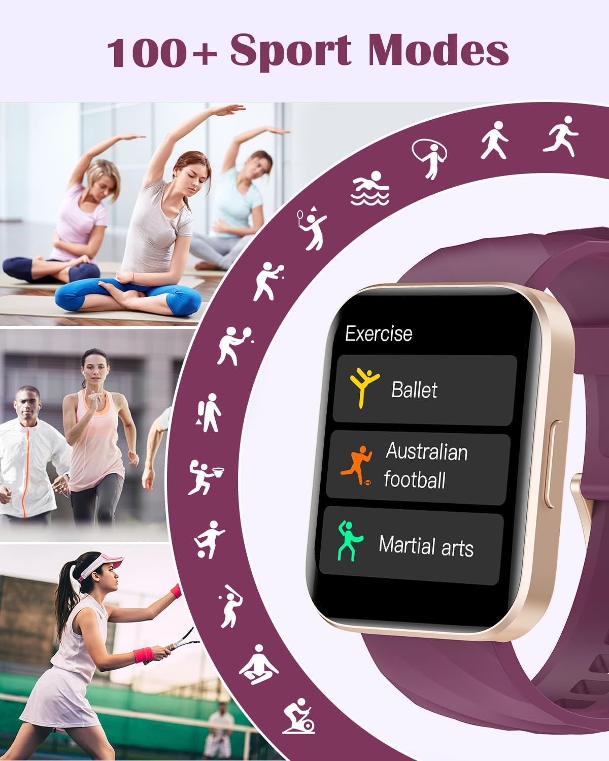 Smart Watch Bluetooth Call 100 Sports Heart Sleep IP68