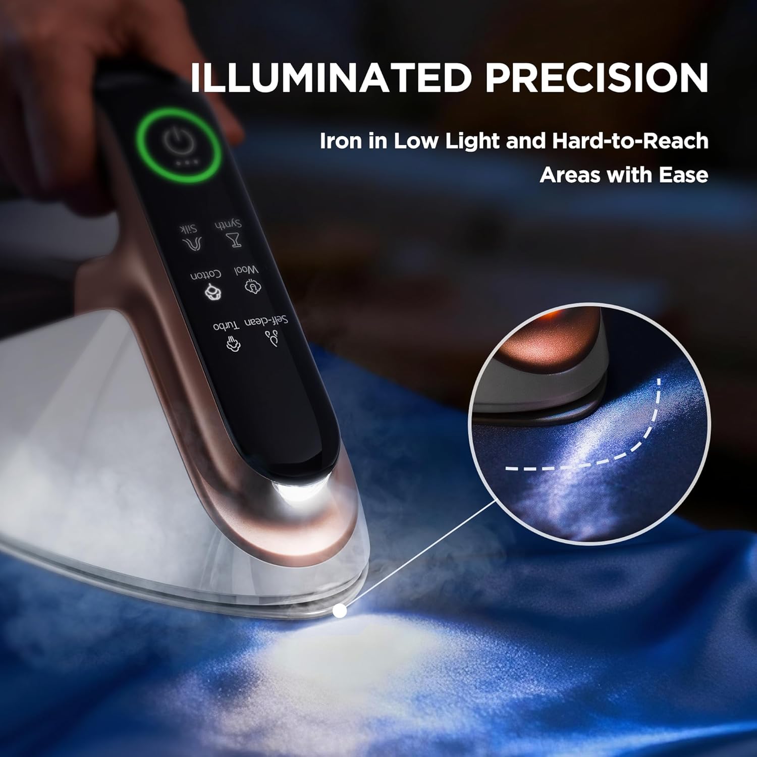 2400W Steam Iron 200g Boost Ceramic Soleplate Detachable Tank