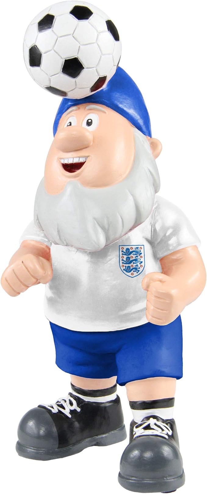 England Soccer Gnome Statue Football Fan Garden Decor 20cm