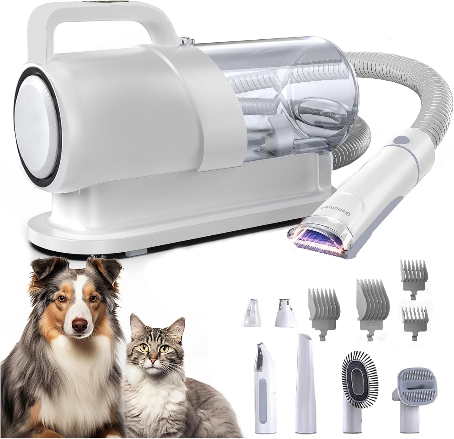 Pet Grooming Vacuum 5 in 1 15KPa Hair Remover 2.2L Kit
