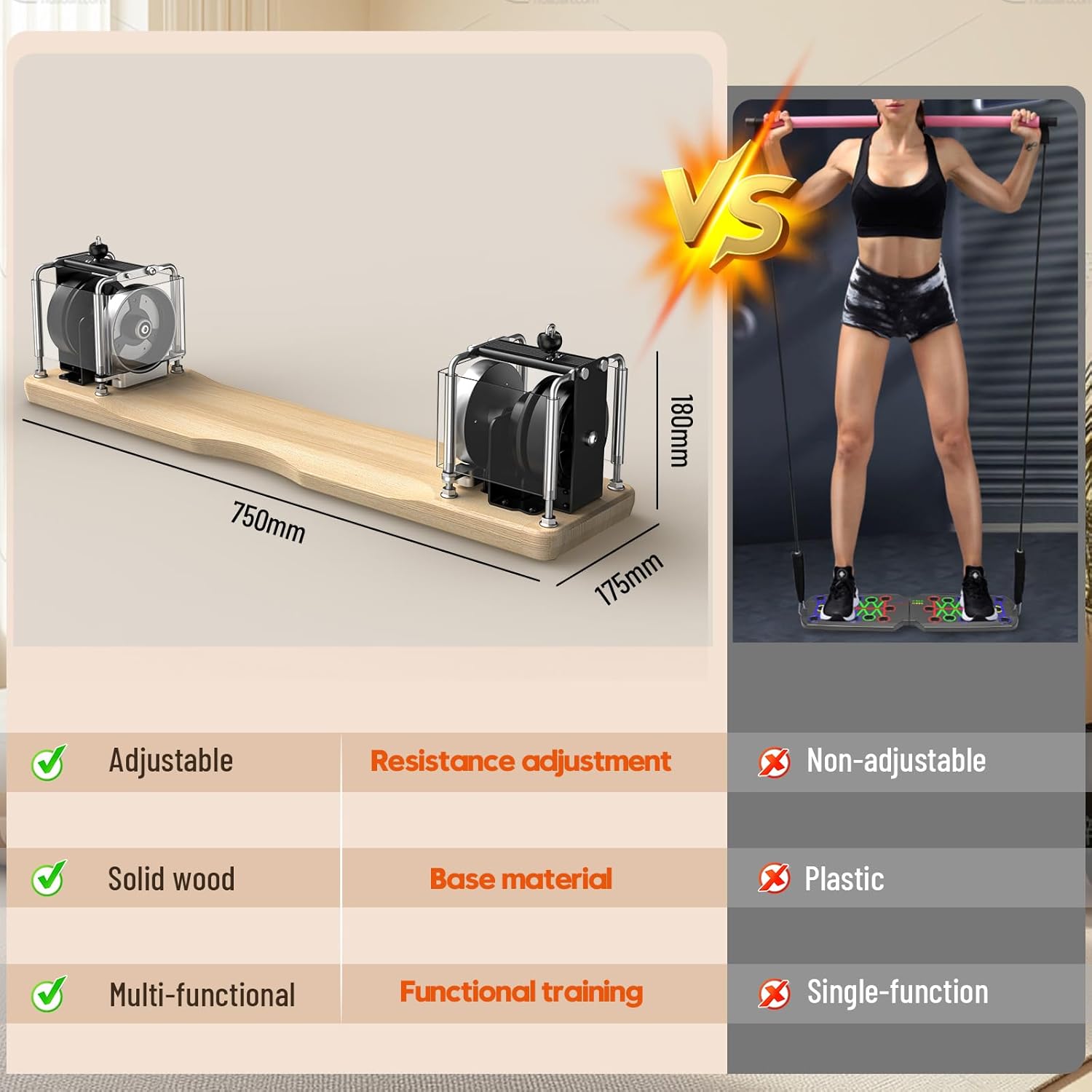 Portable Home Gym Strength Trainer Adjustable Resistance System