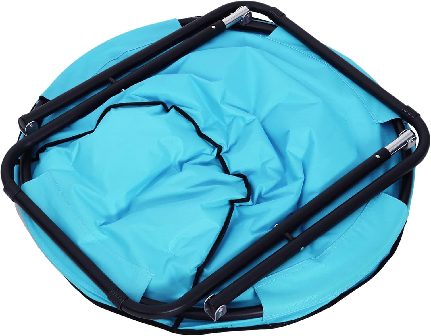 Oversized Moon Camping Chair Padded Folding Outdoor Seat Blue