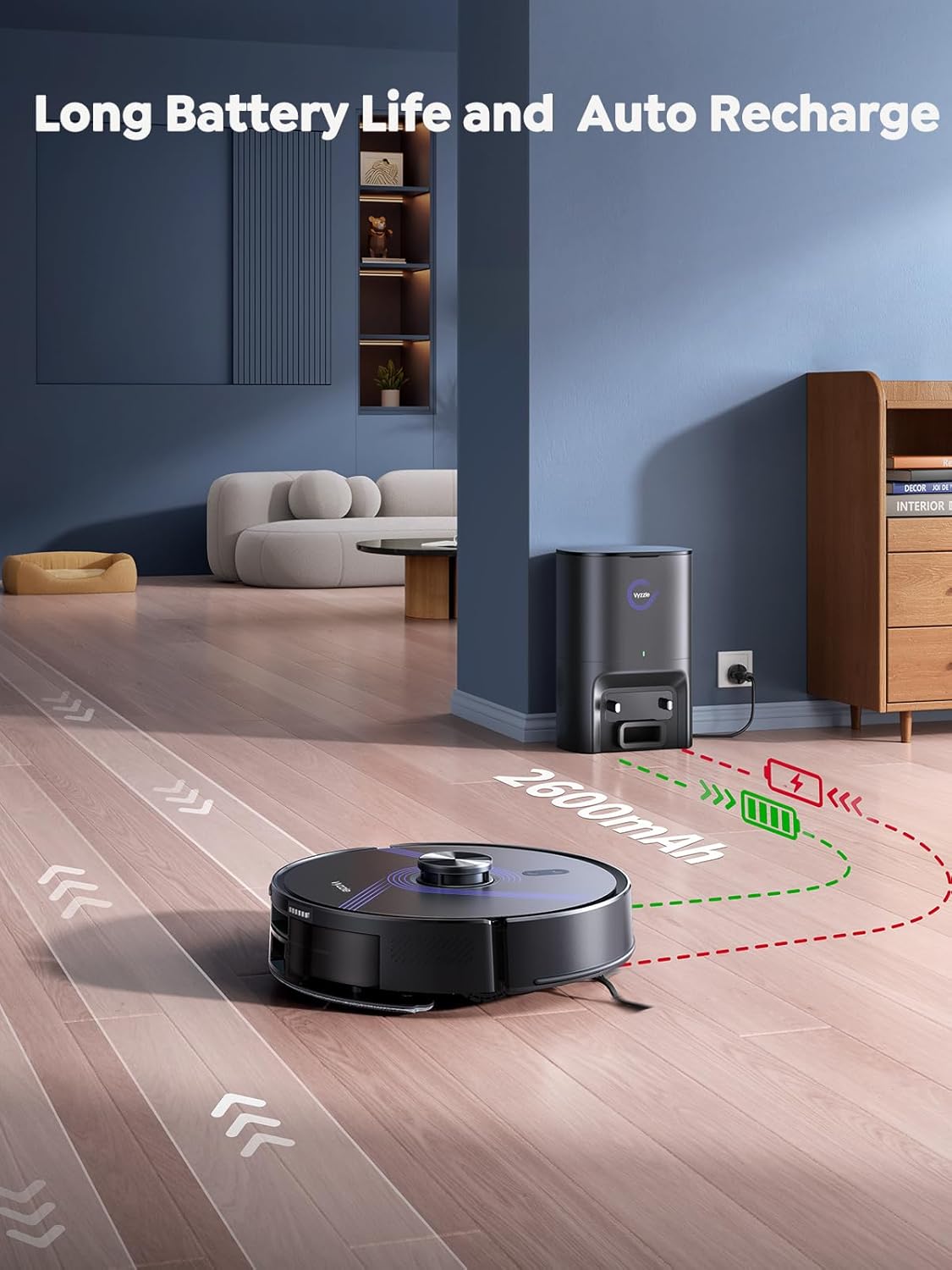 Robot Vacuum Mop 6000Pa Self Empty LiDAR Mapping App Voice Control