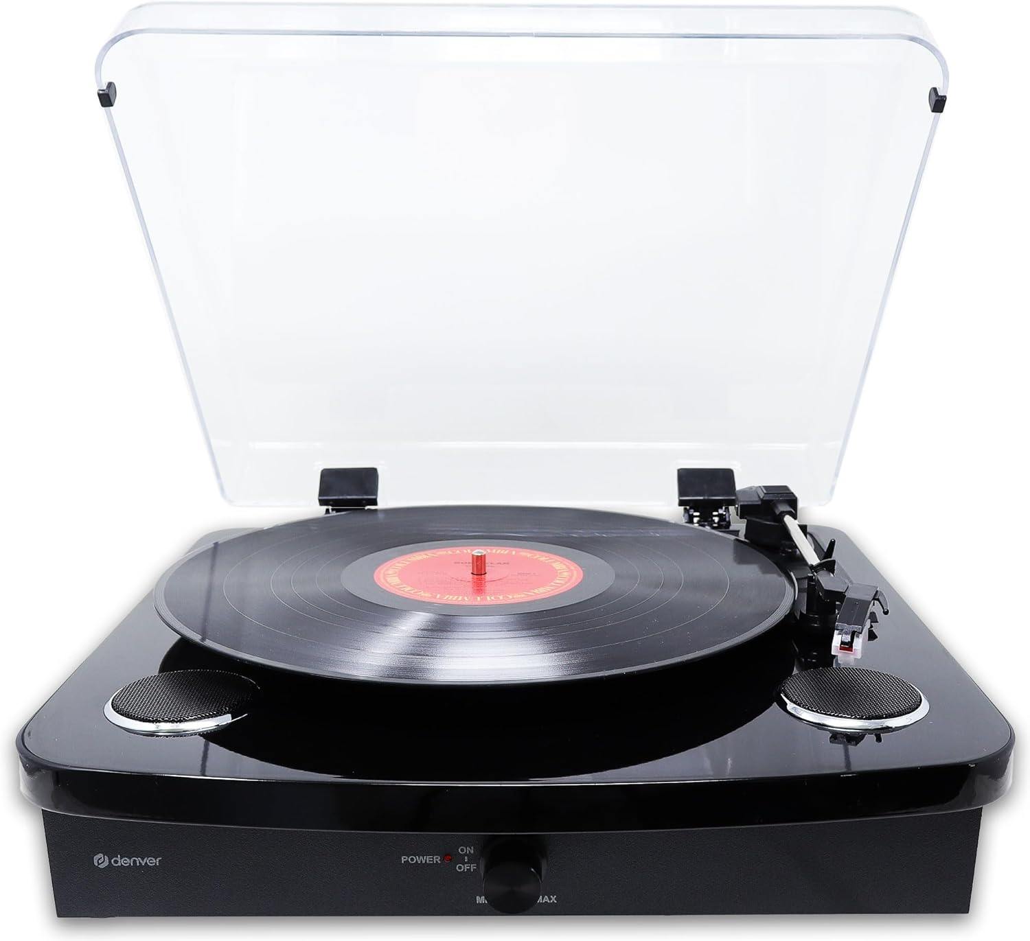 Black Bluetooth Record Player USB SD Recording 3 Speed