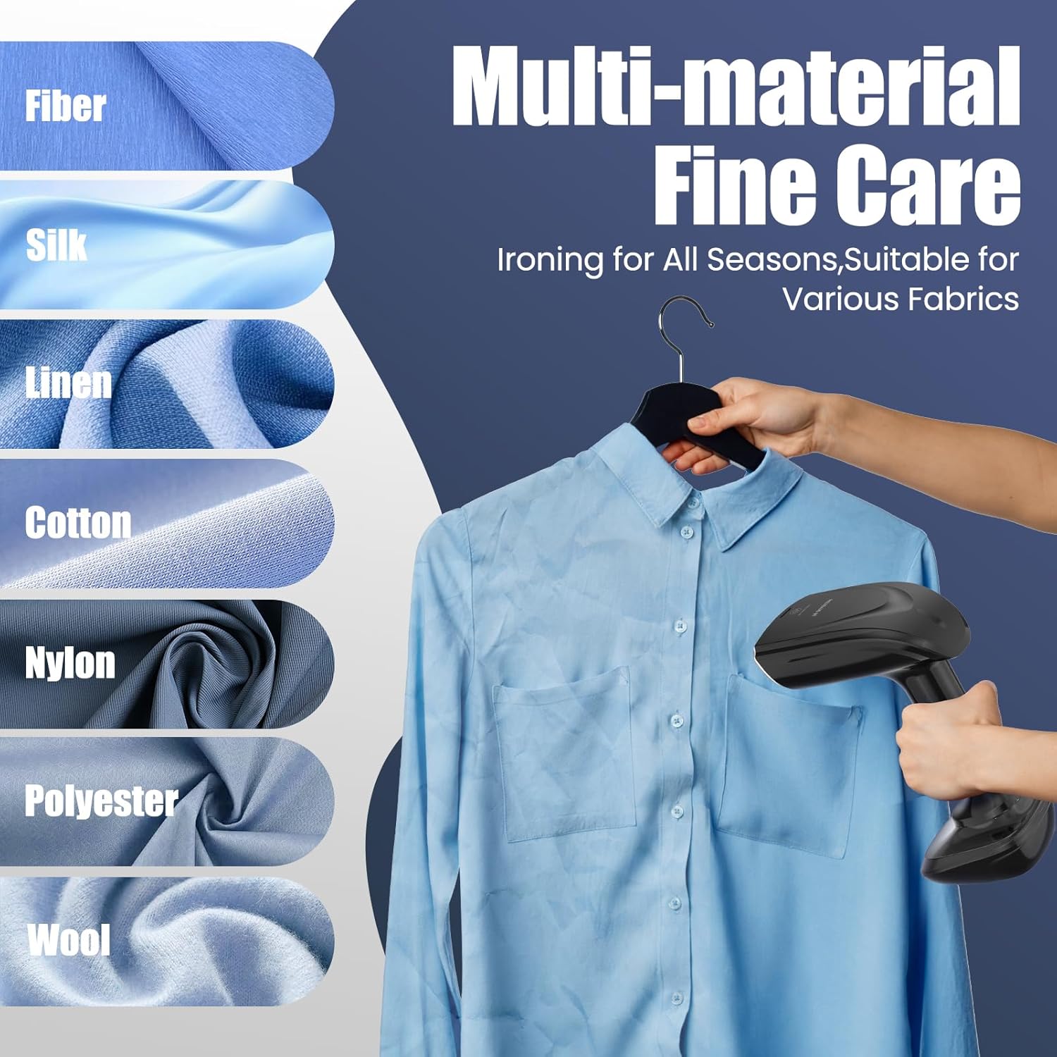 1800W Handheld Garment Steamer 2 In 1 Iron Fast Heat 300ml Tank