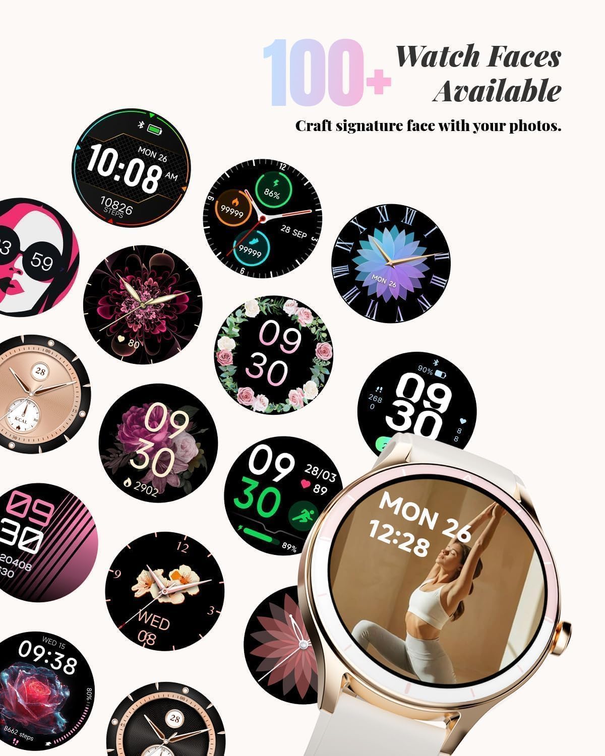 Women Smart Watch Bluetooth Call HD Fitness Tracker
