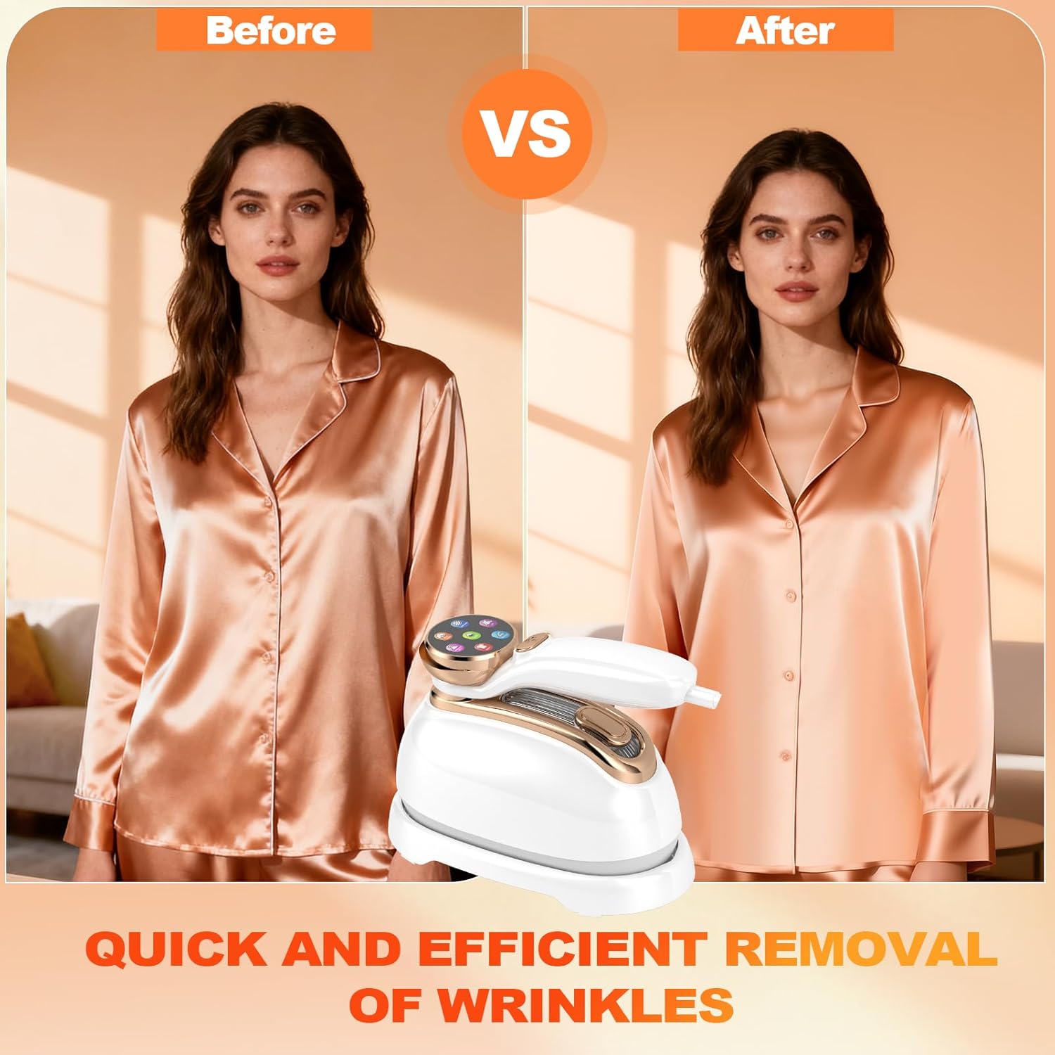Handheld Garment Steamer 1200W Fast Heat LCD 6 Modes Travel