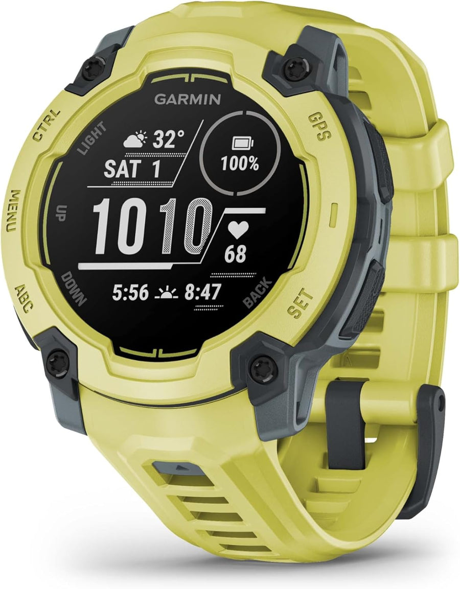 Rugged GPS Smart Watch 45mm Outdoor Fitness Tracker Lime