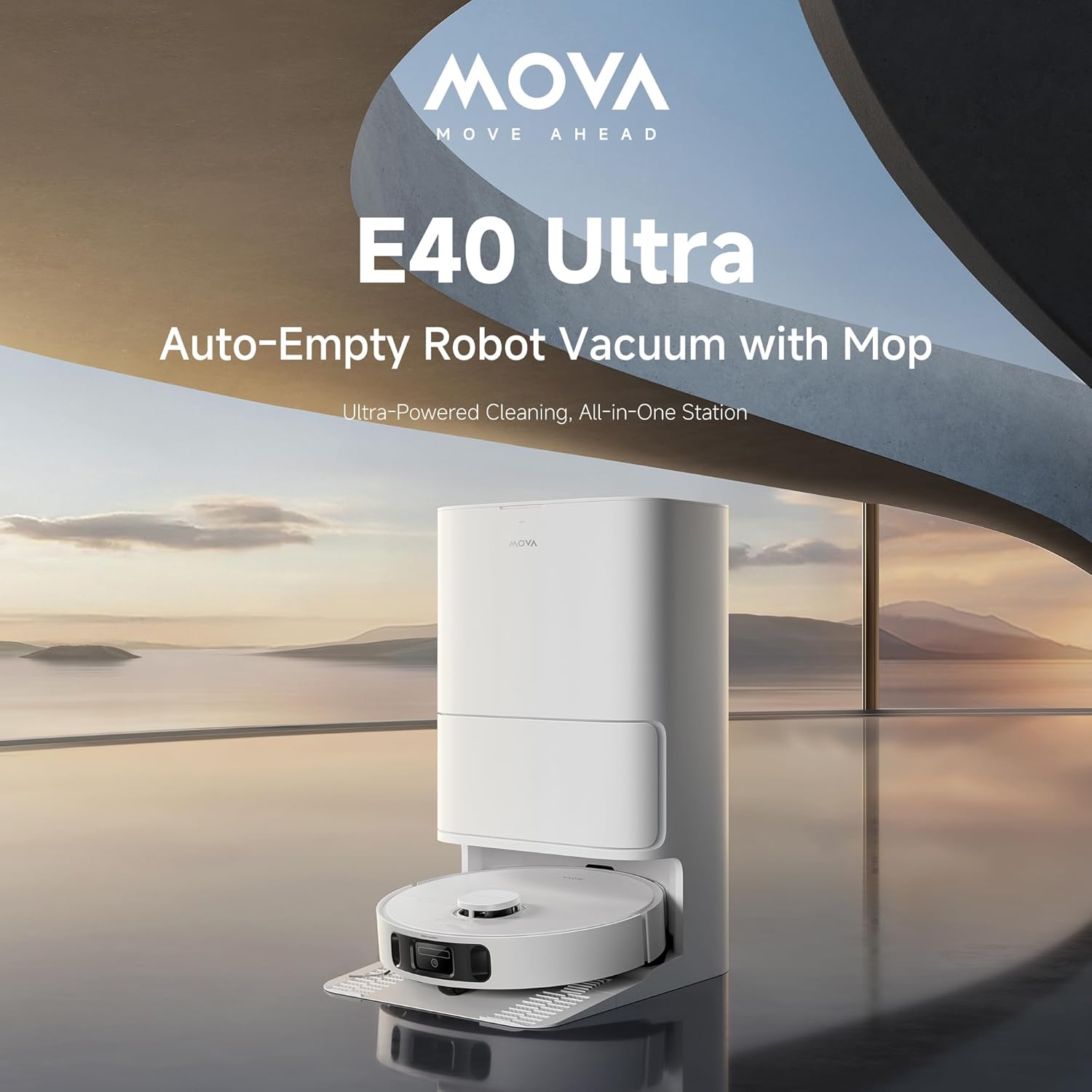 Robot Vacuum Mop 19000Pa Auto Empty 75 Days Hot Air Drying