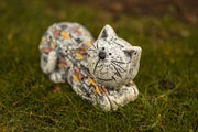 Cat Garden Statue Resin Stone Effect Outdoor Patio Decor Ornament