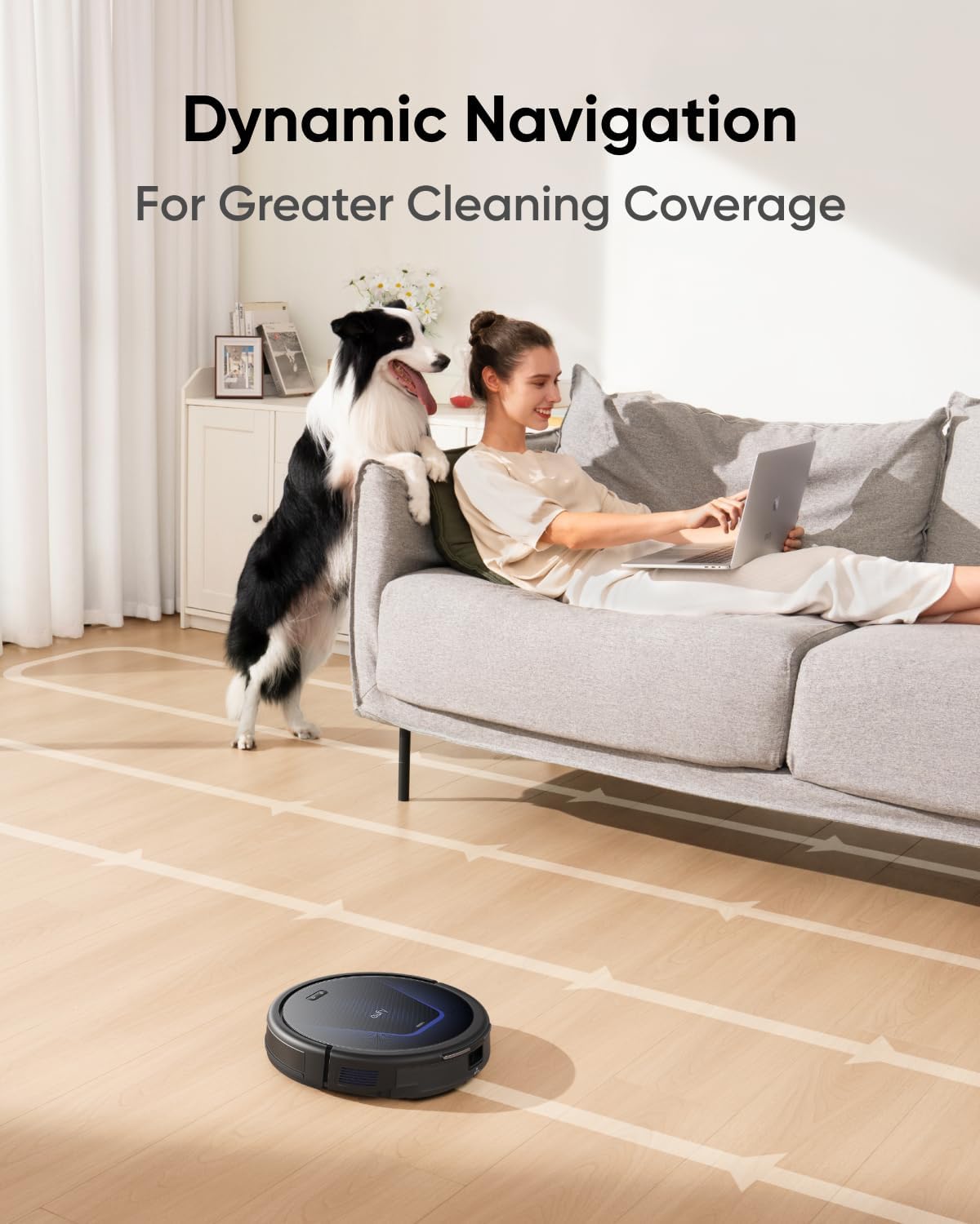 Robot Vacuum 4000Pa Pet Hair Cleaner Slim Quiet Smart