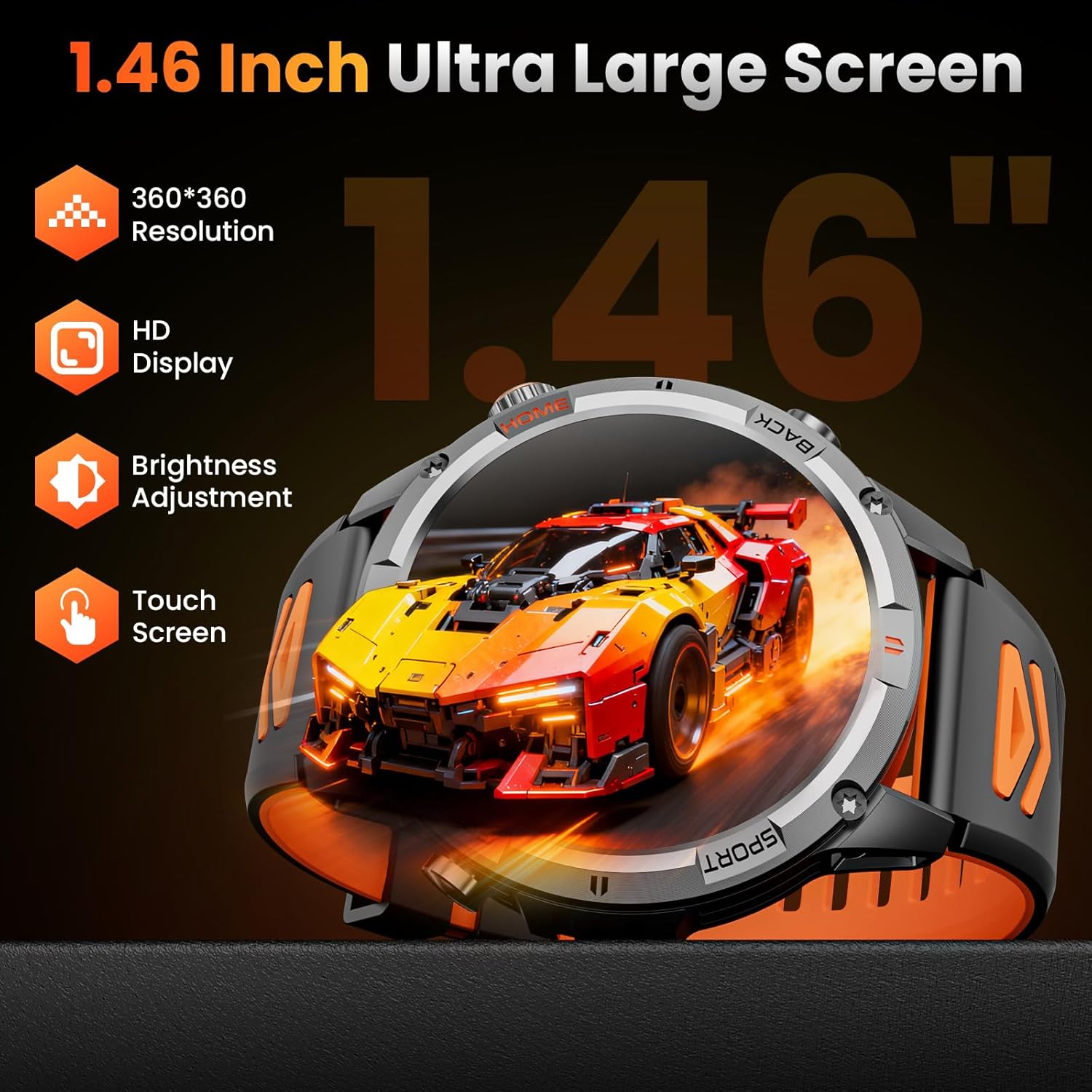 Military GPS Smart Watch LED Flashlight 100 Sports