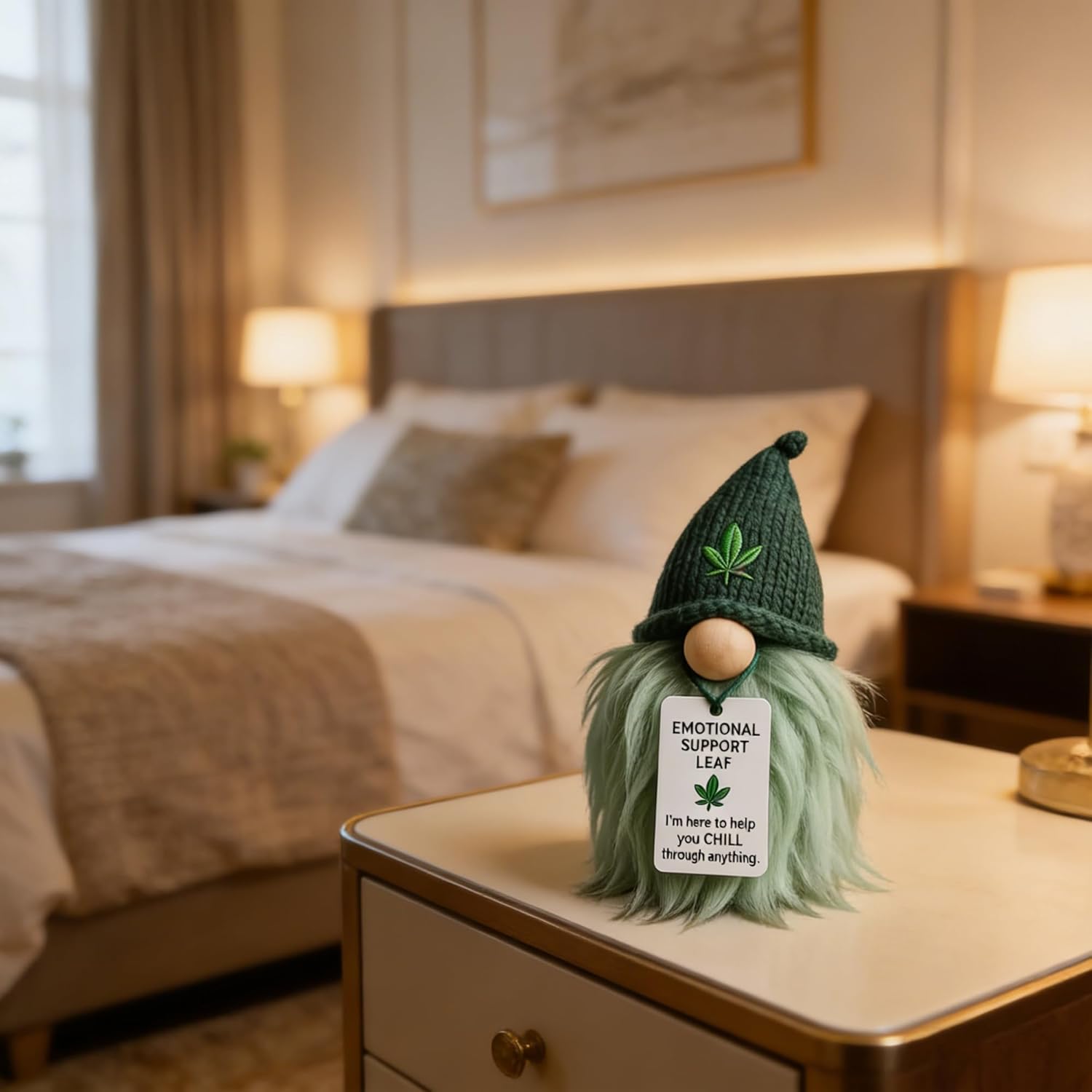 Weed Gnome Emotional Support Figurine Funny Desk Decor Gift
