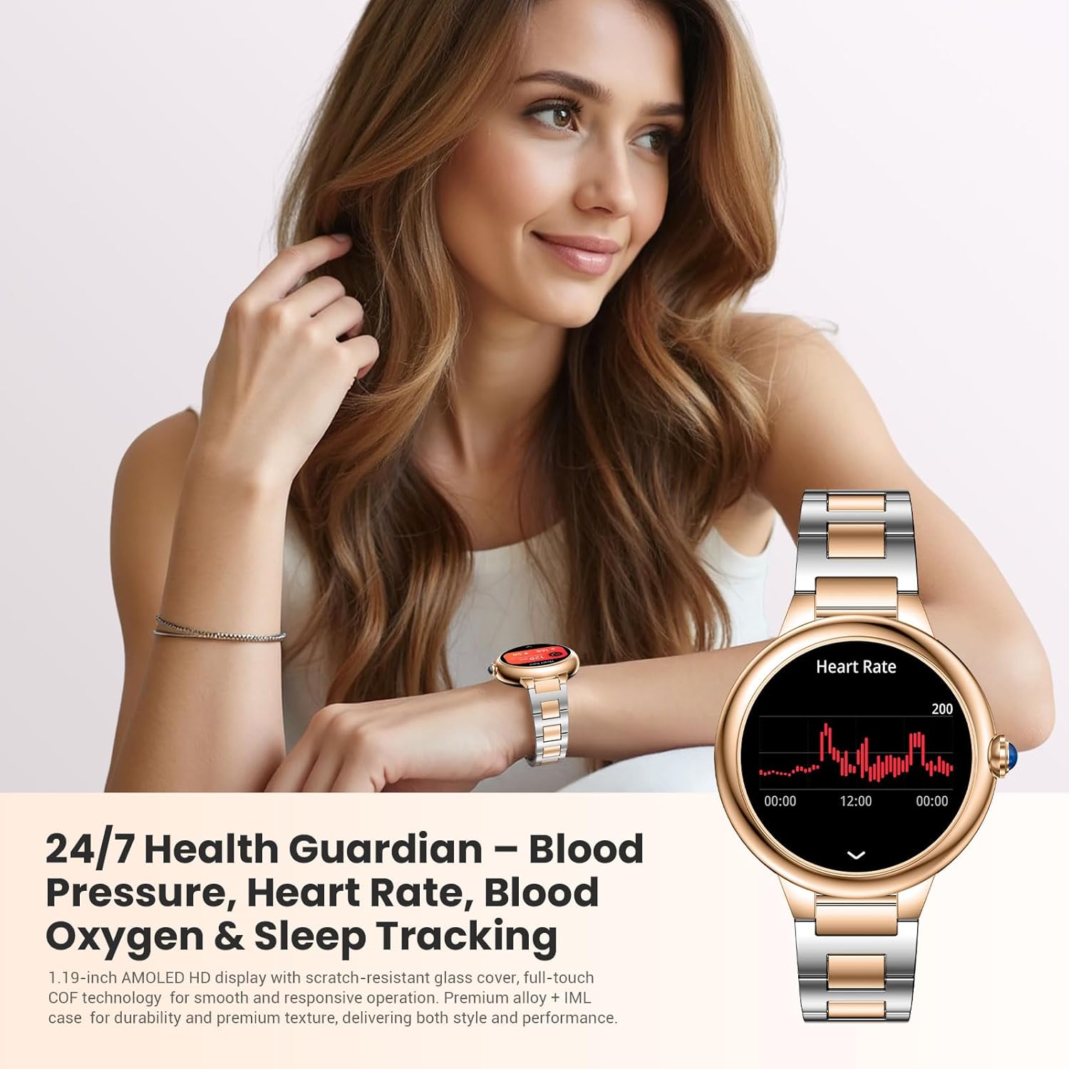 Women AI Smart Watch Bluetooth Call 100 Sports