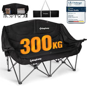 XL 2 Seater Camping Sofa Chair 300KG Black