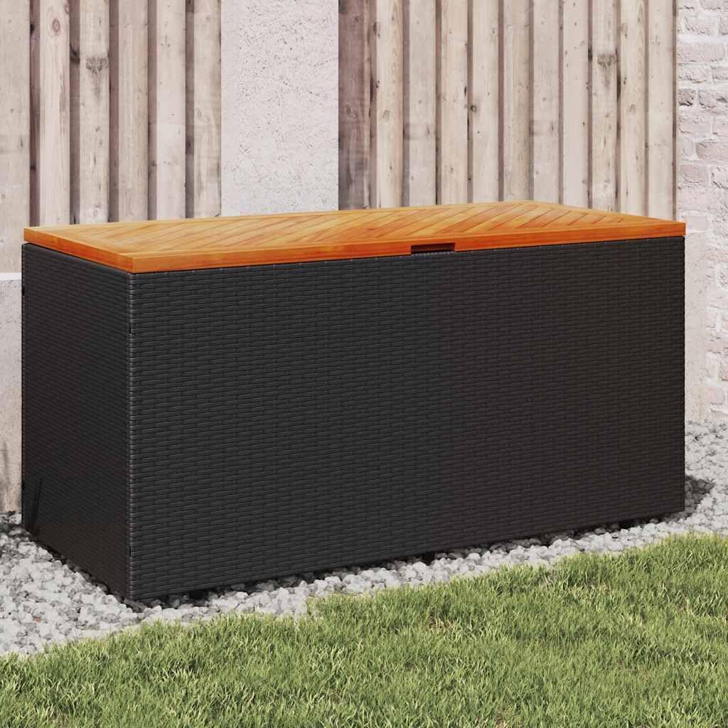 Rattan Garden Storage Box Bench Outdoor Cushion Deck Box