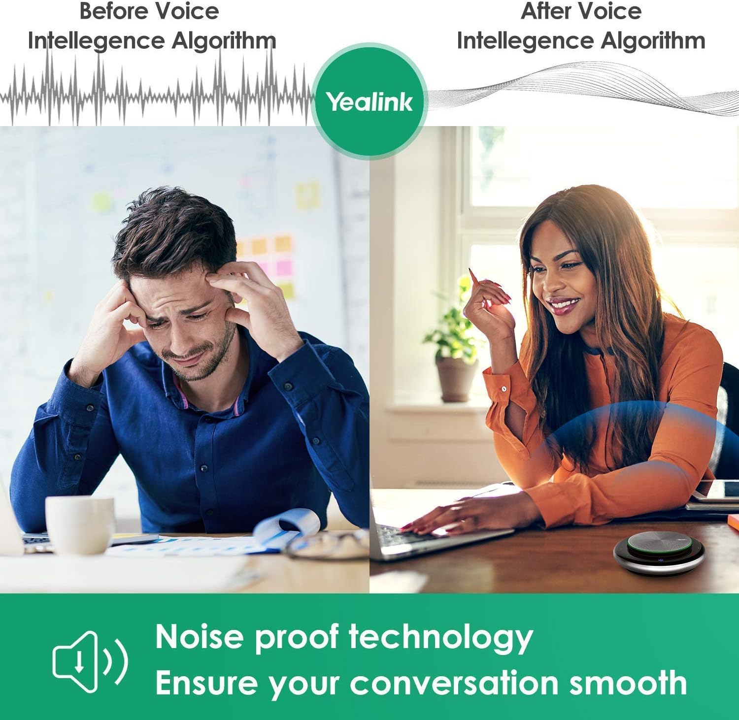 Bluetooth Conference Speakerphone USB Noise Cancelling Mic Teams