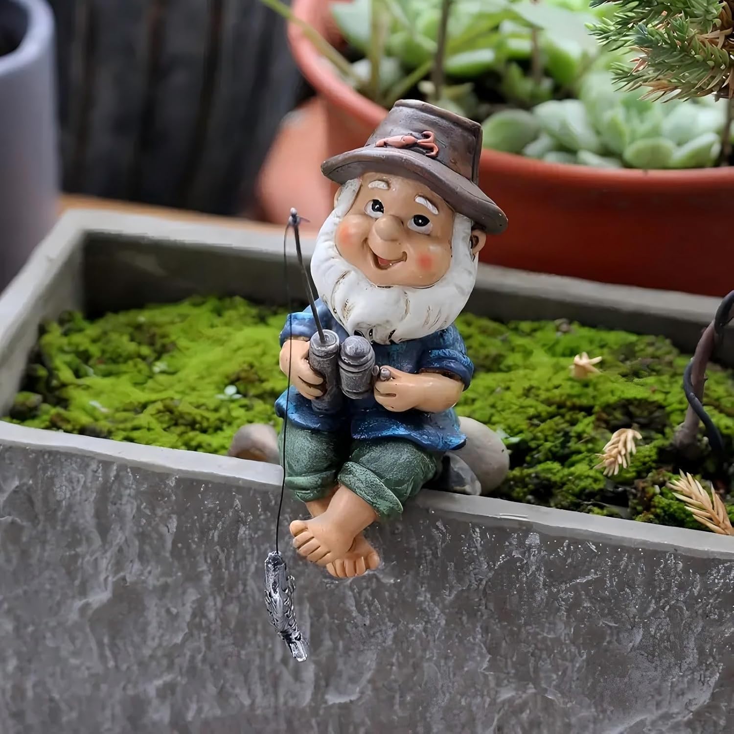 Funny Garden Gnome Statue Naughty Resin Outdoor Patio Decor