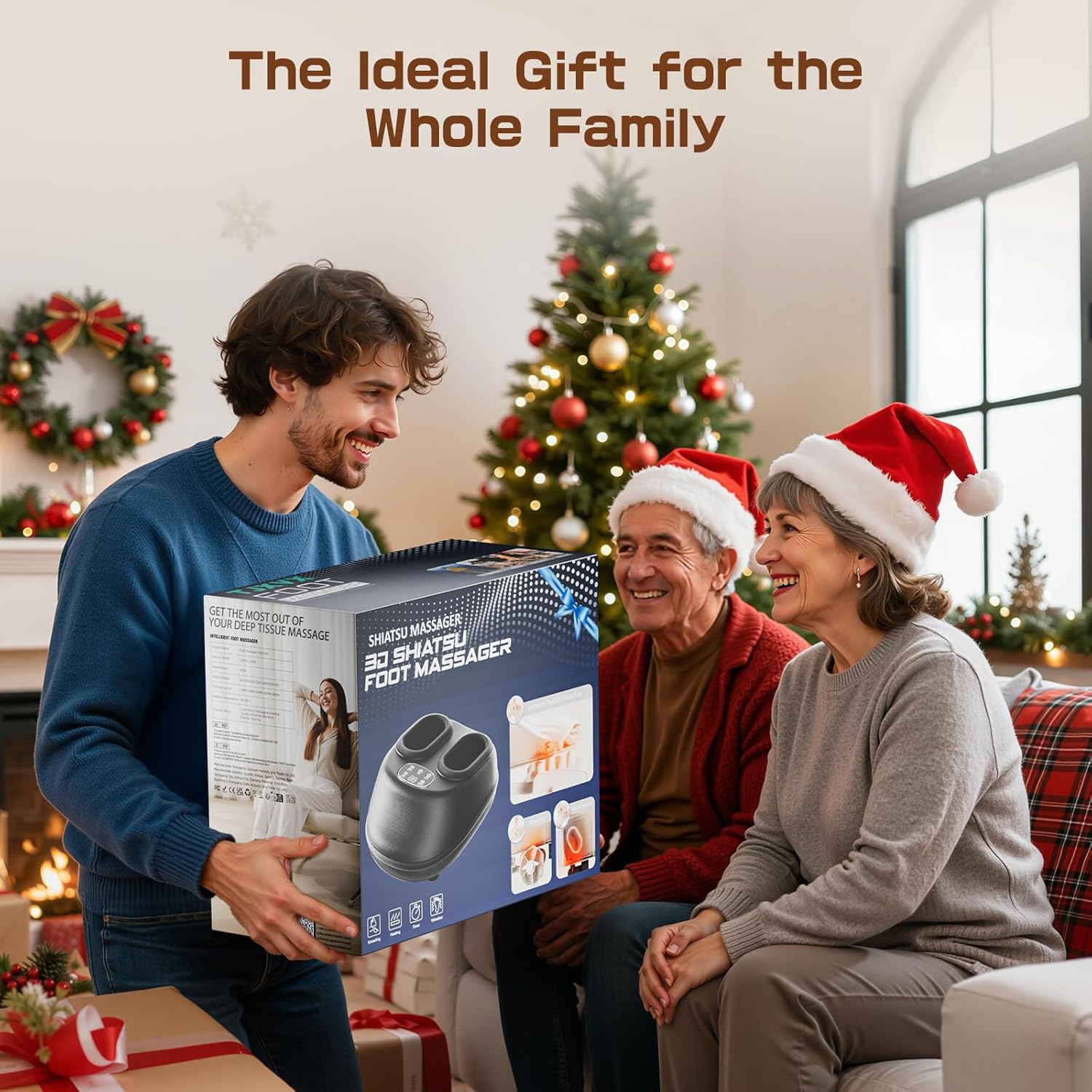 Shiatsu Foot Massager Heat Air Compression Remote Pain Relief